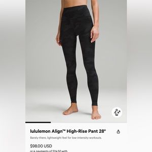 Lululemon high rise align leggings